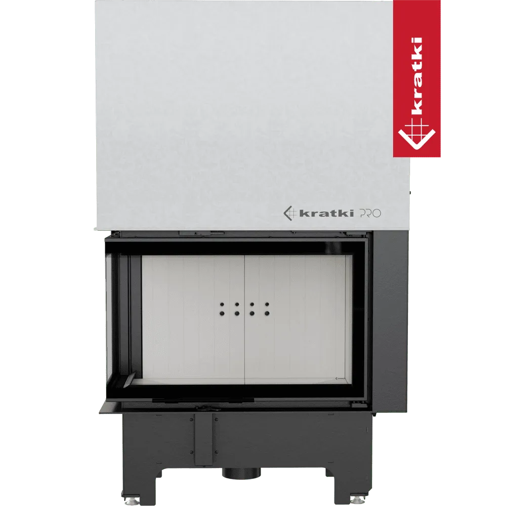 Kratki VNL 810/410 moderne inbouwhaard met strak design en witte binnenbekleding.