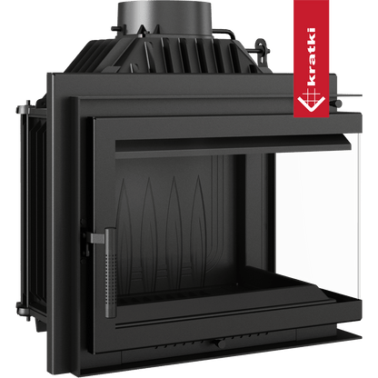 Kratki Simple M 10 kW inbouwhaard zwart met glazen ruit