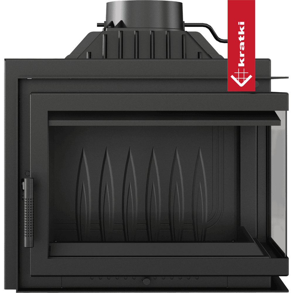 Kratki Simple M 10 kW in zwarte inbouwhaard zonder vlammen