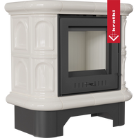Kratki WK440 witte kachel met zwart glasfront