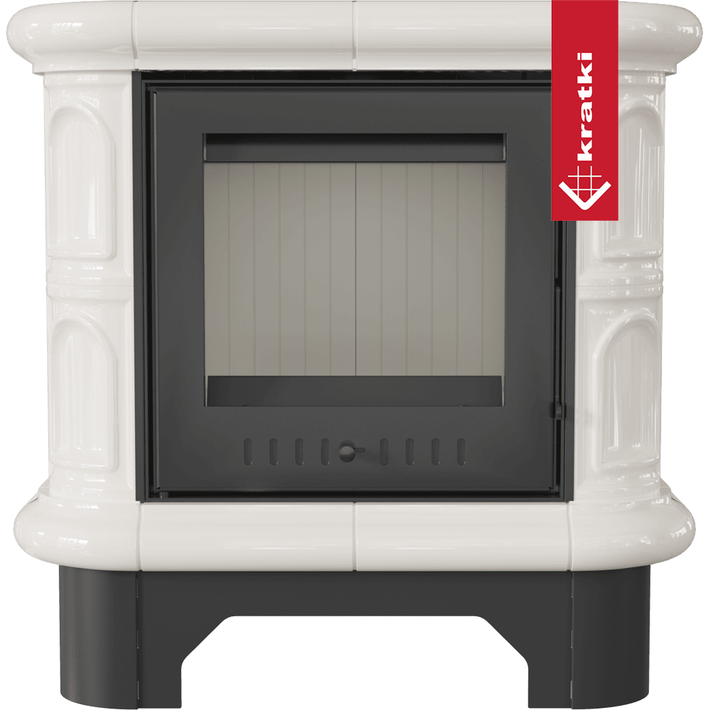 Kratki WK440 witte tegelkachel met zwart front
