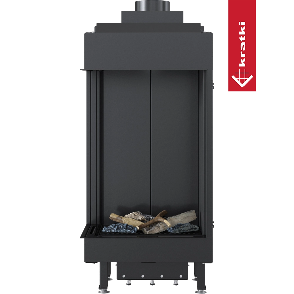 Kratki Leo 45/68 inzethaard met zwart front en decoratieve houtblokken