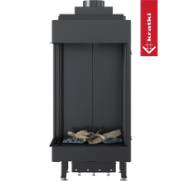 Kratki Leo 45/68 inzethaard met zwart front en decoratieve houtblokken