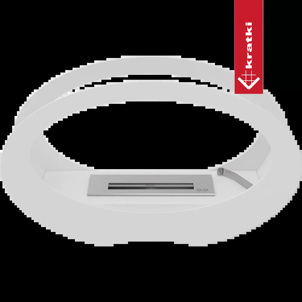 Kratki Echo witte ronde designhaard met centrale brander