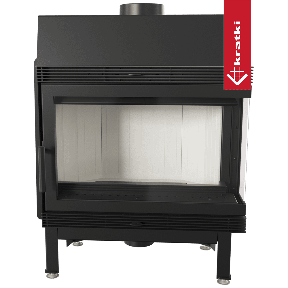 Kratki Blanka 670/570 inbouwhaard zwart met glazen ruit