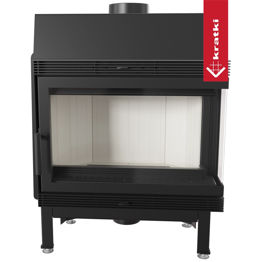 Kratki Blanka 670/570 inbouwhaard zwart met glazen ruit