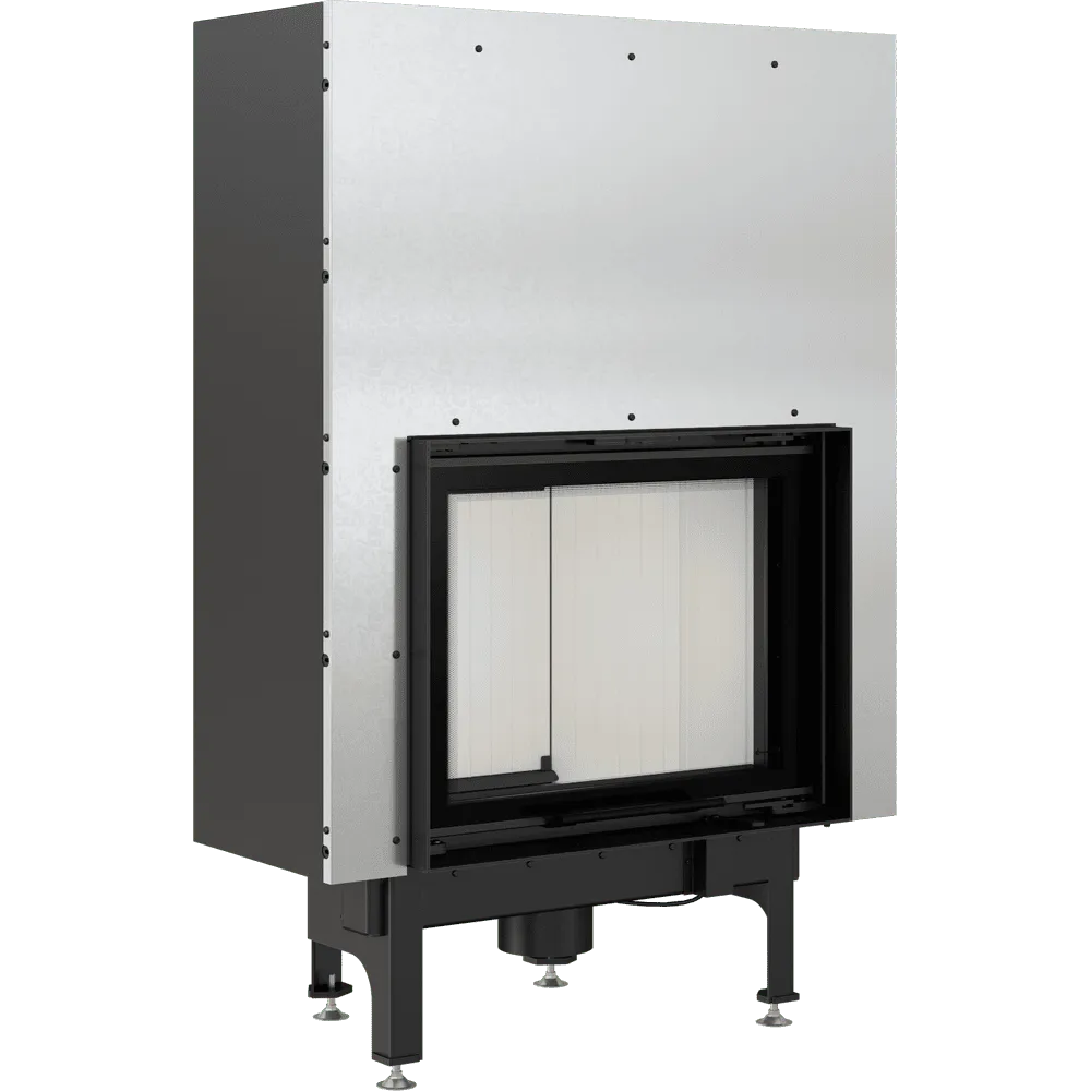 Kratki Nadia 10 kW inbouwhaard met glazen deur en metalen frame.
