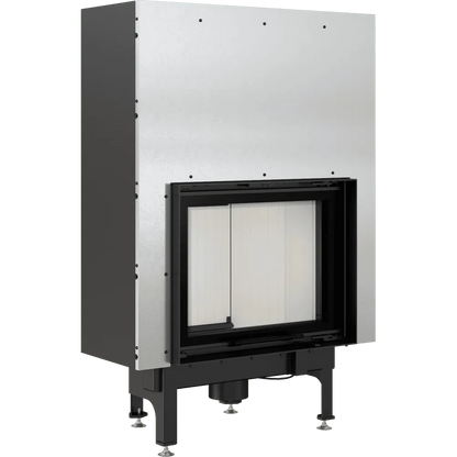 Kratki Nadia 10 kW inbouwhaard met glazen deur en metalen frame.