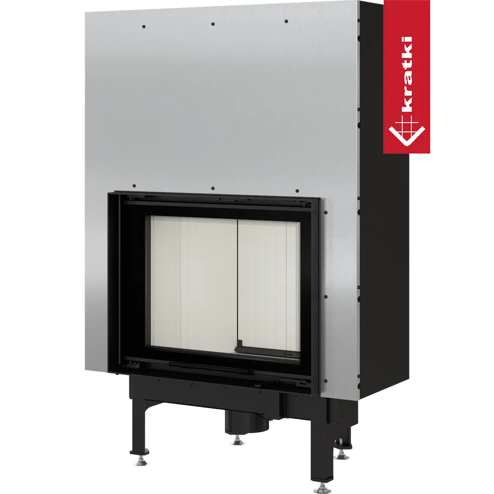 Kratki Nadia 10 kW inbouwhaard met glazen deur en metalen behuizing.