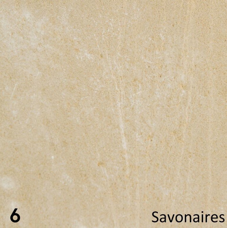 Schouw Amarillo, beige natuursteen met Savonaires-structuur