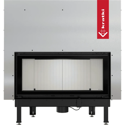 Kratki Nadia 14 kW inbouwhaard met modern ontwerp en groot glazen venster.