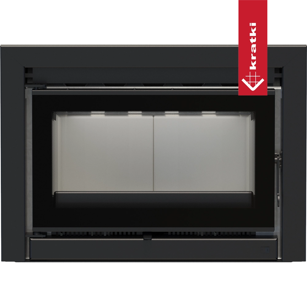 Kratki Kaseta KDZ inbouwhaard met glazen front en zwart frame