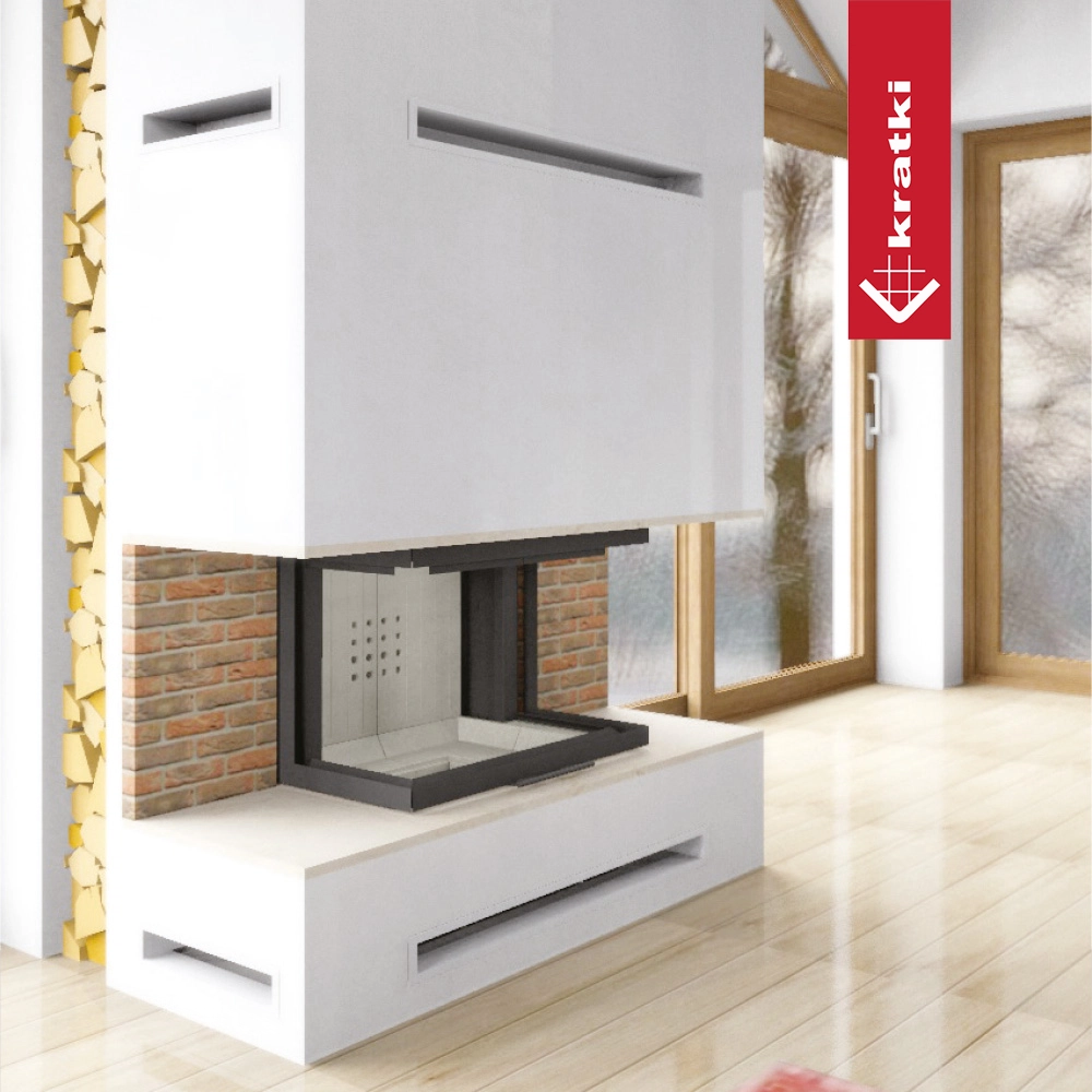 Kratki NBC 800/400 in moderne woonkamer met ingebouwde hoekhaard