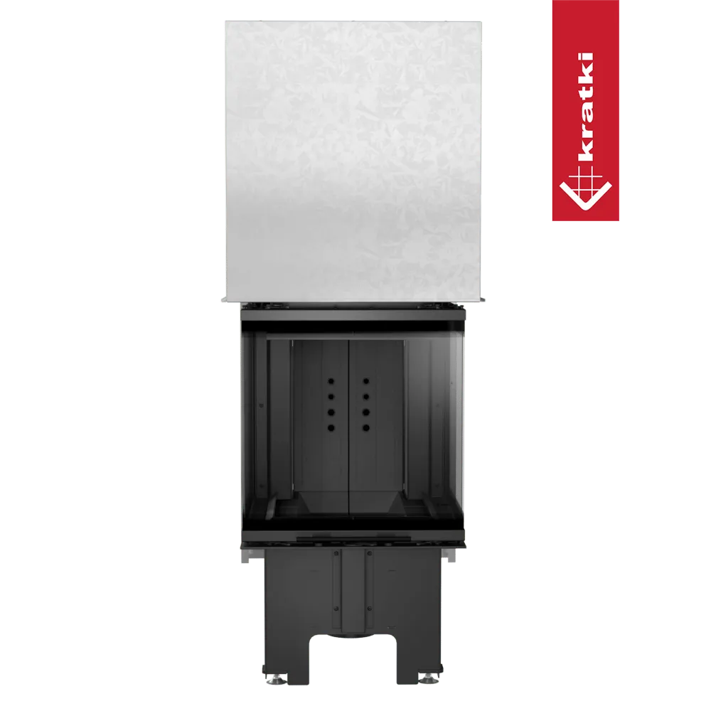 Kratki NBC 500/500 moderne inbouwhaard met strak design en zwart metalen afwerking.