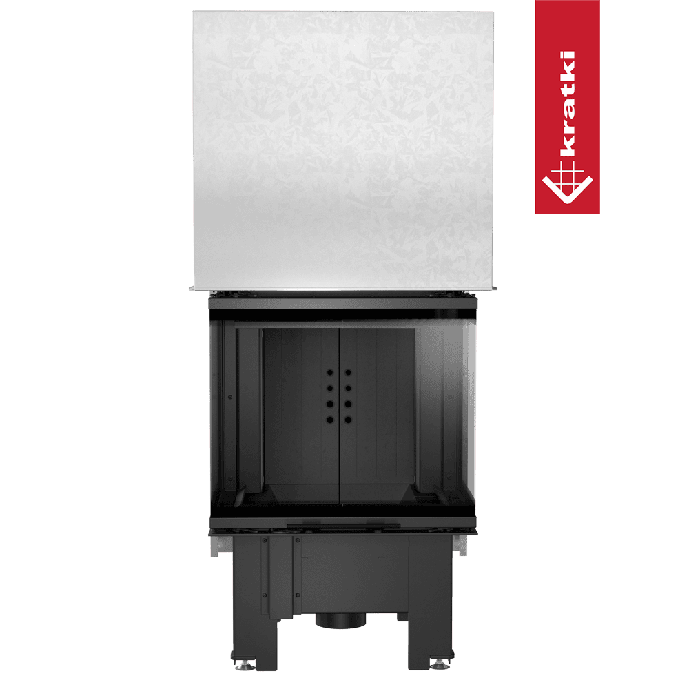 Kratki NBC 600/400 inbouwhaard met open vuurkamer en metalen bekleding