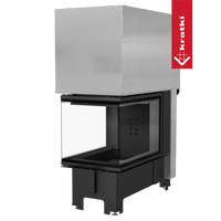 Kratki NBU 500/700 inbouwhaard met glazen ruit en metalen ombouw