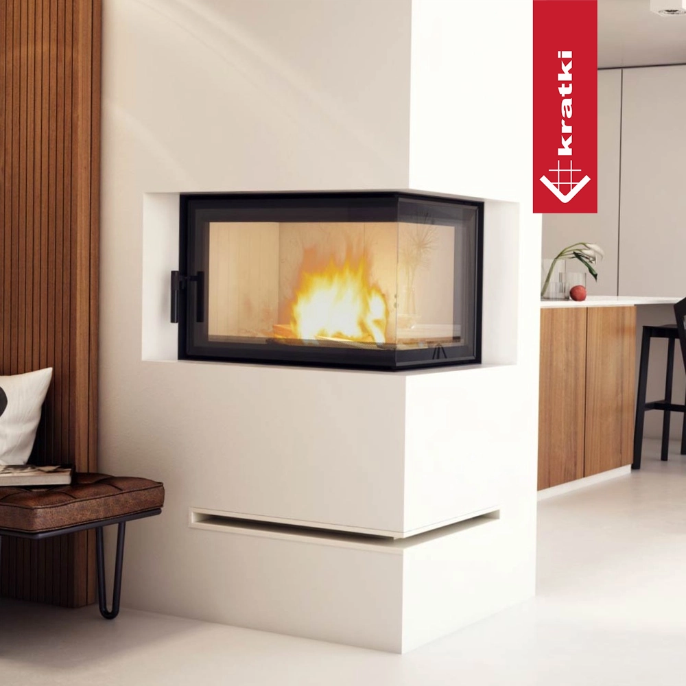 Kratki MBO ingebouwde haard in moderne woonkamer