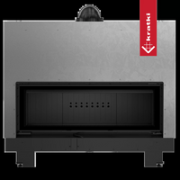 Kratki MB120 inbouwhaard met zwart front en metalen omkasting