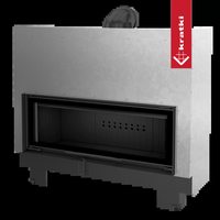 Kratki MB120 inbouwhaard met brede glazen deur