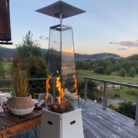 Kratki Umbrella BS terrasvuurhaard met glas en vlammen