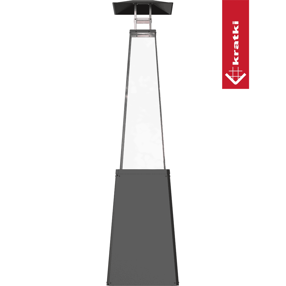 Kratki Umbrella BS terrasverwarmer met hoge metalen kap