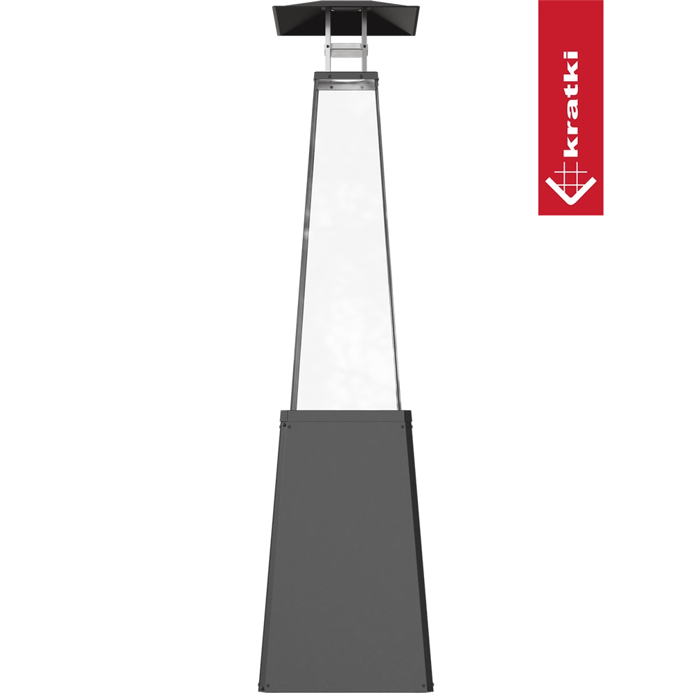 Kratki Umbrella BS terrasverwarmer met hoge rechthoekige behuizing