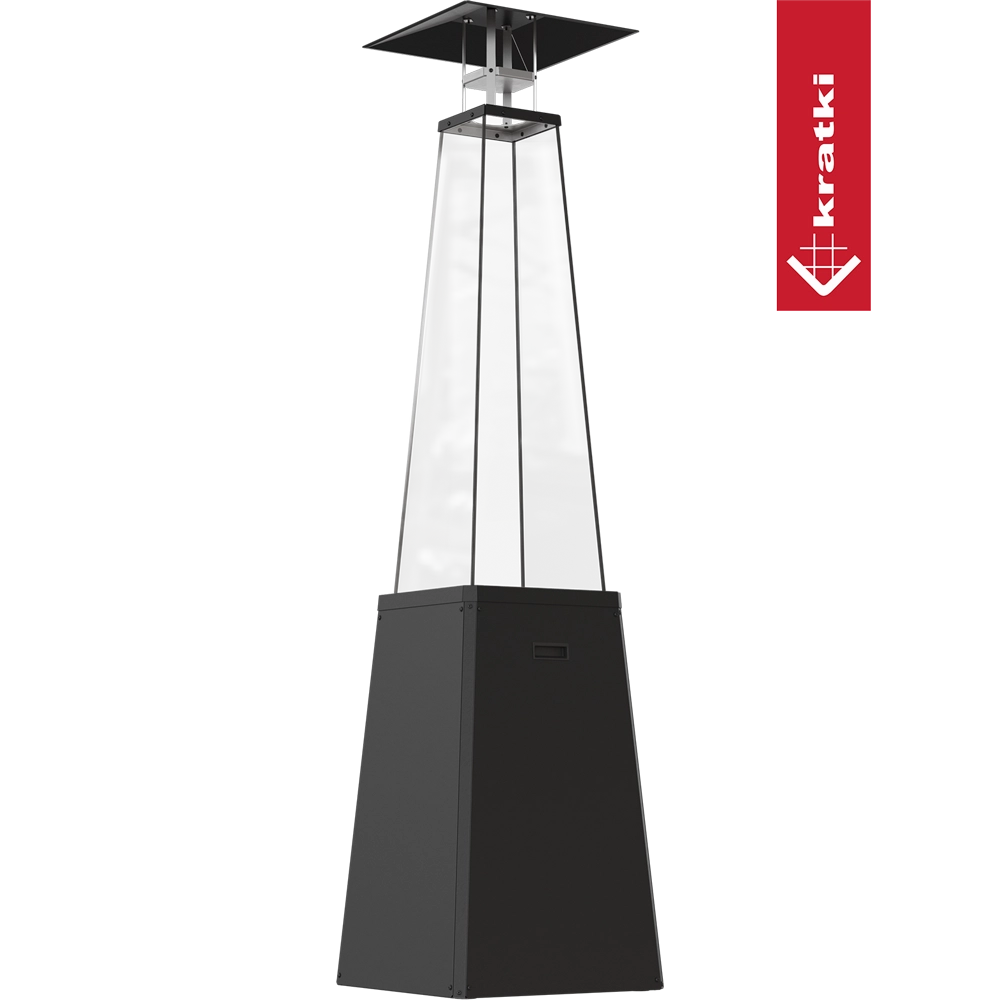 Kratki Umbrella BS terrasverwarmer op groene achtergrond