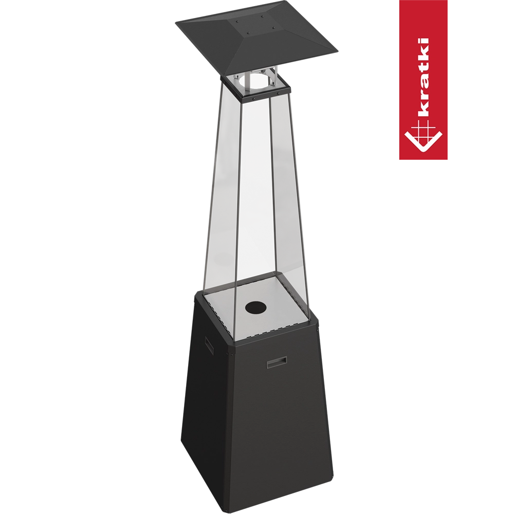 Kratki Umbrella BS terraskachel met glazen ombouw en piramidekap