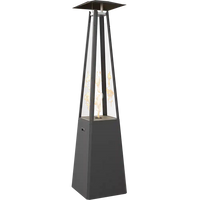 Kratki Umbrella terrasverwarmer met vlammen op groene achtergrond