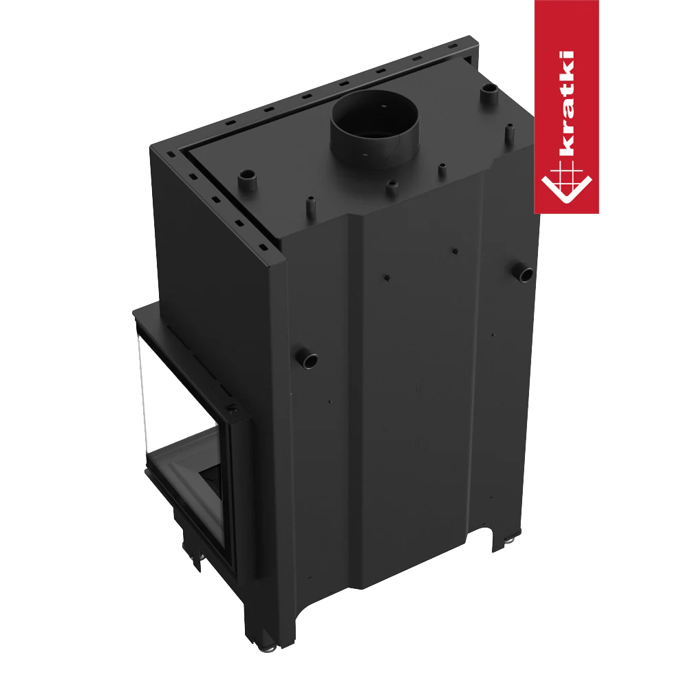 Kratki MBO CV in zwart, compacte inbouwhaard met frontglas