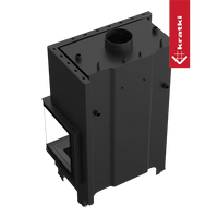 Kratki MBO CV in zwart, compacte inbouwhaard met frontglas