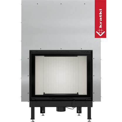 Kratki Nadia 13 kW inbouwhaard met modern ontwerp en groot glazen venster.