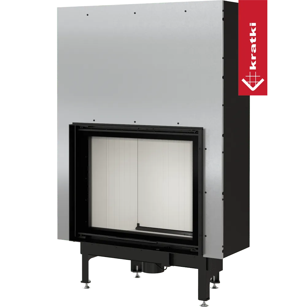Kratki Nadia 13 kW inbouwhaard met strak, modern ontwerp en glazen deur.