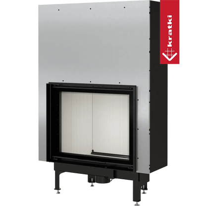 Kratki Nadia 13 kW inbouwhaard met strak, modern ontwerp en glazen deur.