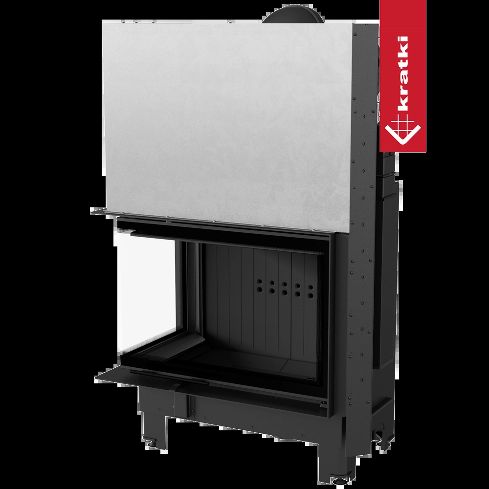 Kratki MBA inbouwhaard met open front en metalen bekleding