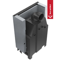 Kratki MBO inbouwhaardcassette met metalen mantel en rookgasafvoer