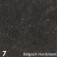 Schouw Stein variant in Belgisch hardsteen, donker natuursteenoppervlak