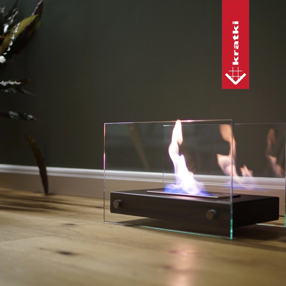 Kratki Hotel TÜV tafelhaard met glas en vlammen