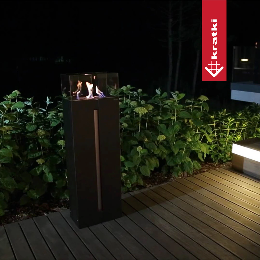 Kratki Romeo TÜV op terras met zichtbare vlammen