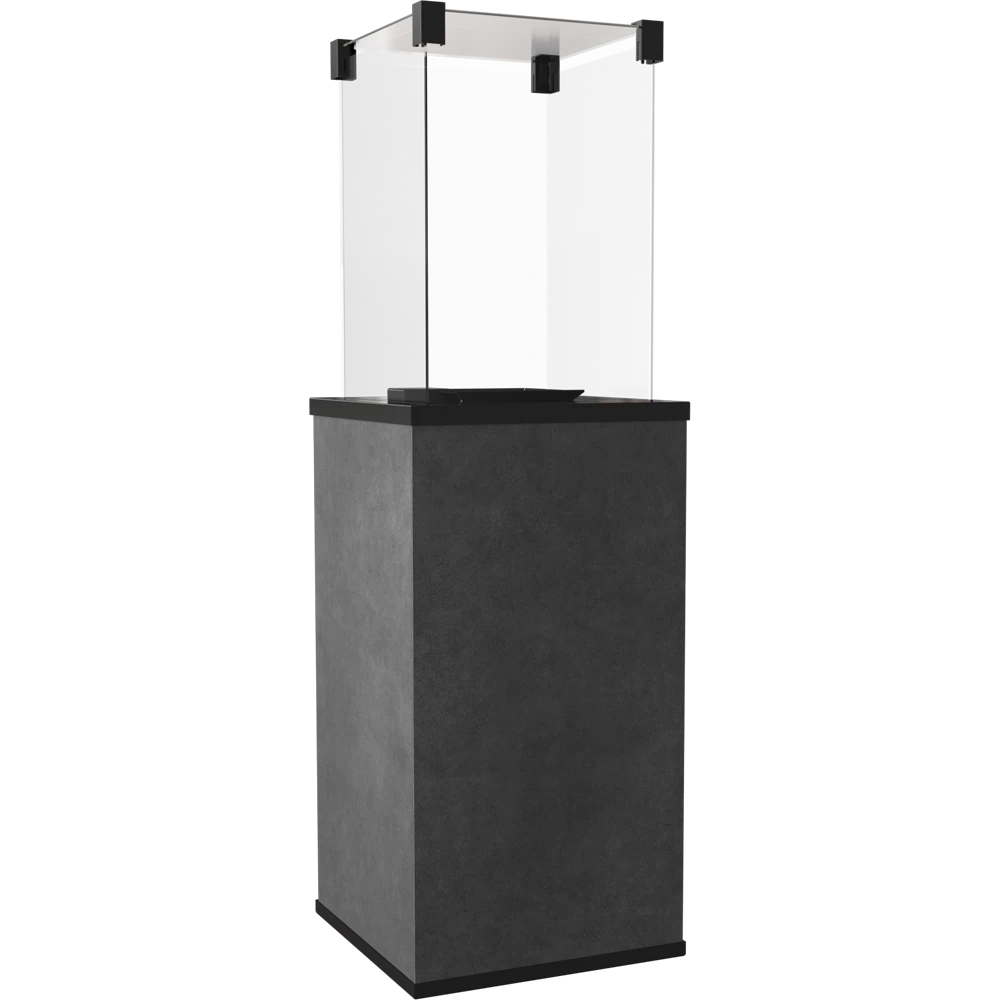 Kratki Patio terrasverwarmer met glazen windschermen