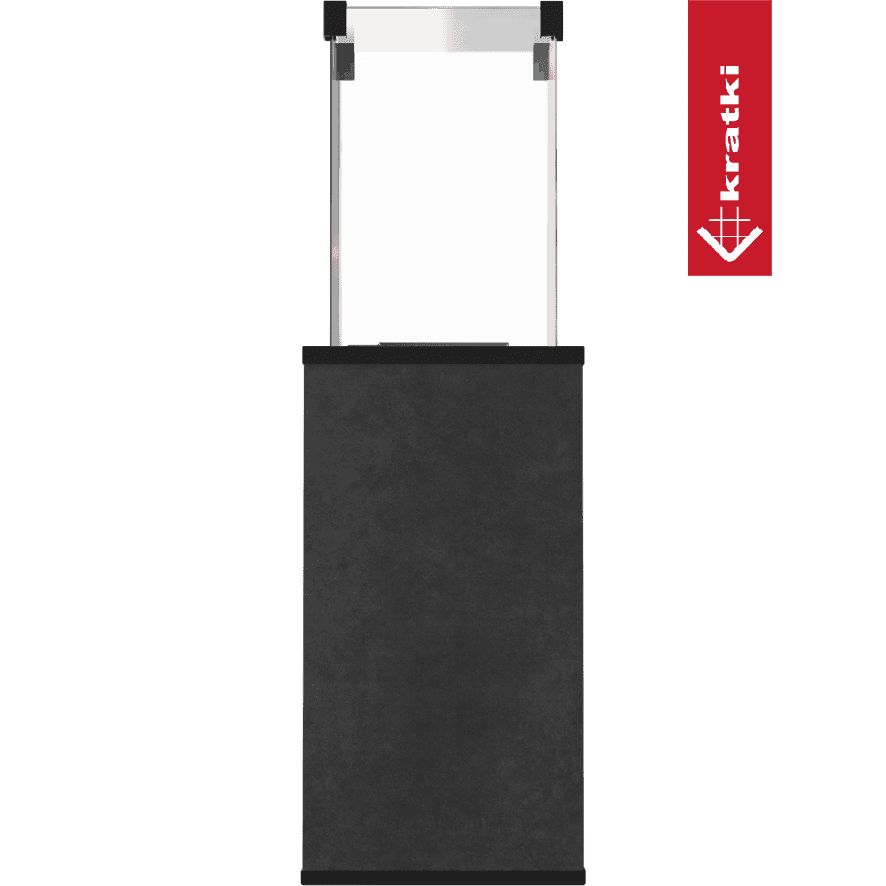 Kratki Patio terrasverwarmer met zwart omhulsel en glasplaat