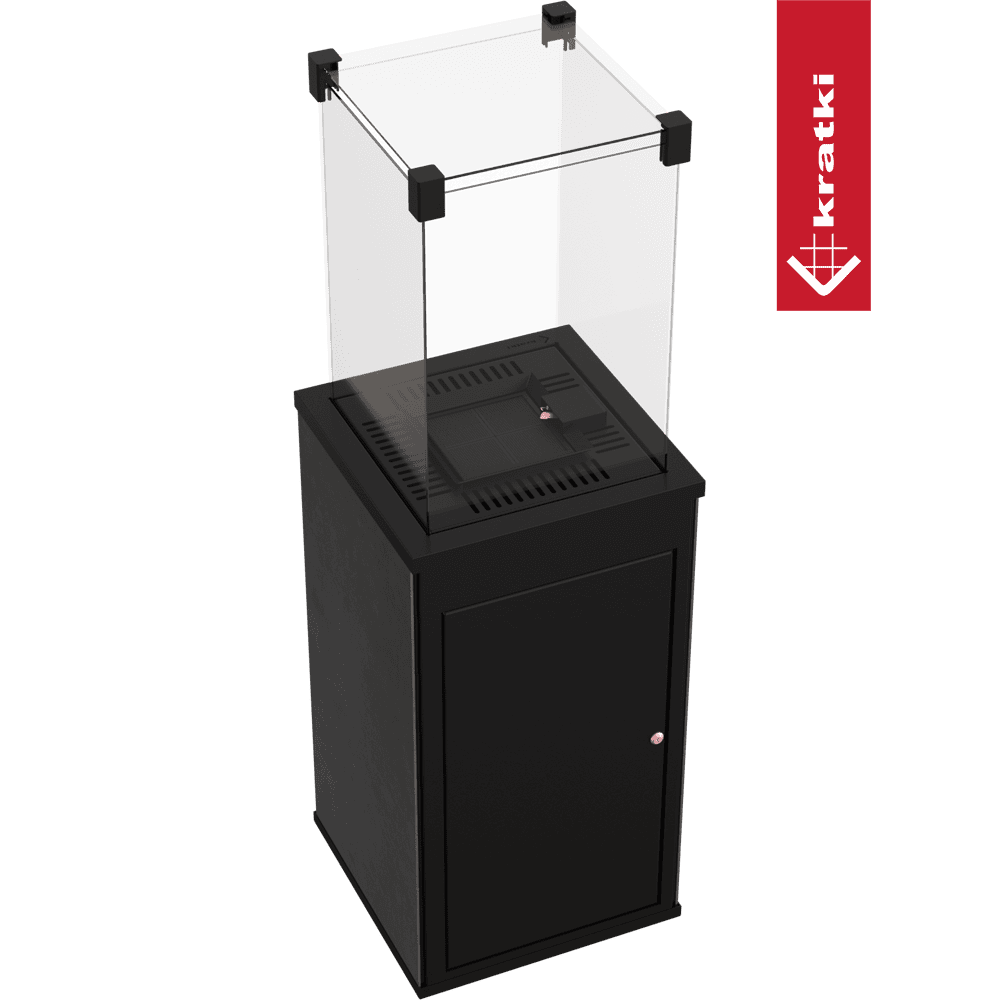 Kratki Patio terrasheater met glazen omkasting