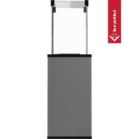 Kratki Patio terrasheater met grijze behuizing en glas