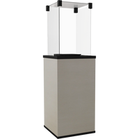 Kratki Patio terrasverwarmer met beige omkasting en zwarte glaspanelen