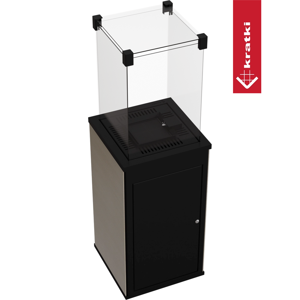 Kratki Patio terrasverwarmer met glazen omkasting