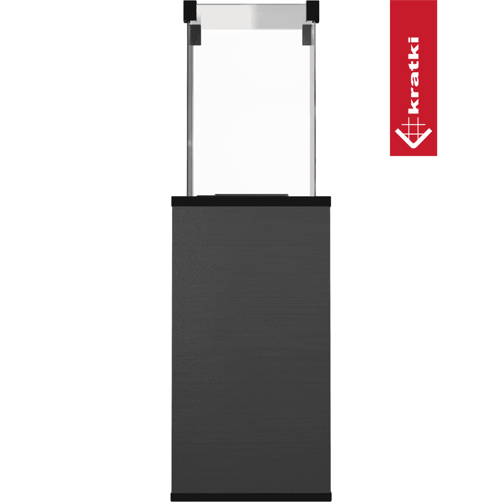 Kratki Patio terrasheater met hoge glazen behuizing
