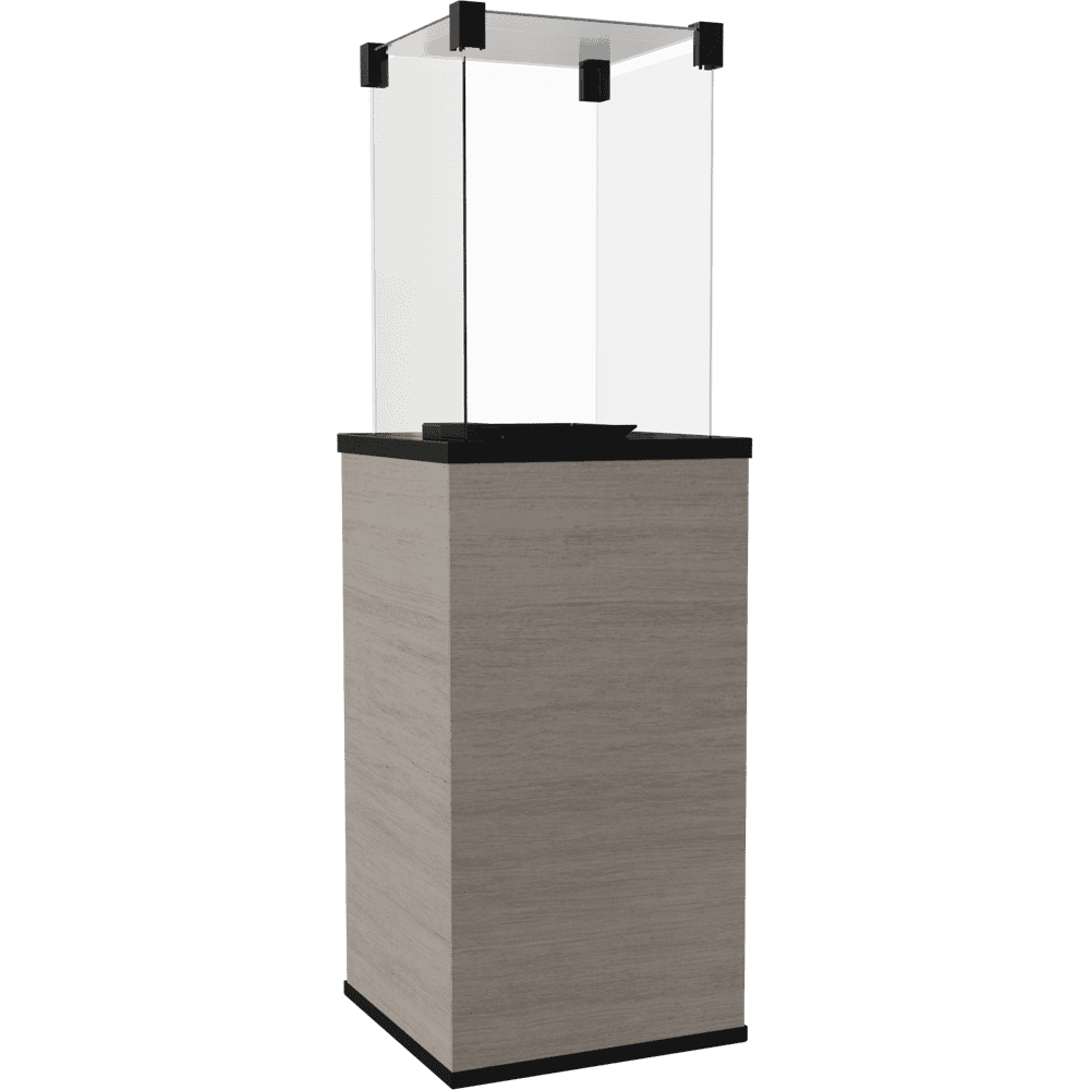 Kratki Patio terrasverwarmer met beige behuizing en zwart glazen bovenstuk