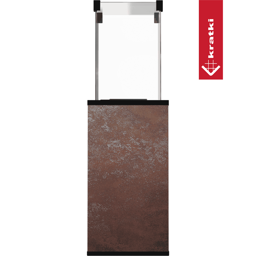 Kratki Patio terrasheater met roestbruine behuizing