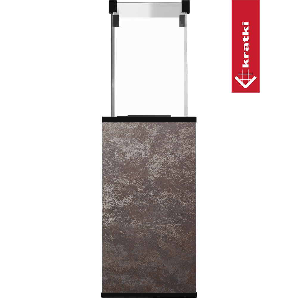 Kratki Patio terrasheater met hoge glazen behuizing
