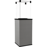 Krátki Patio terrasverwarmer met glazen beschermkap op transparante achtergrond